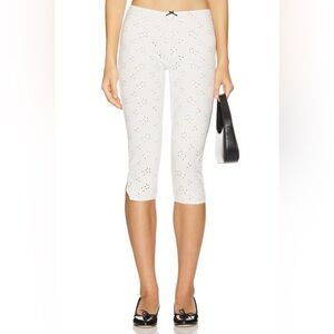 Free People Intimately Full Bloom Eyelet Capri in Ivory NWT